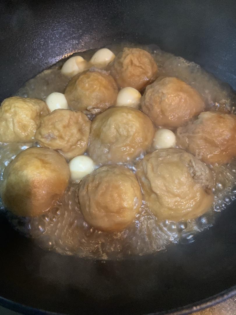 红烧油面筋塞肉