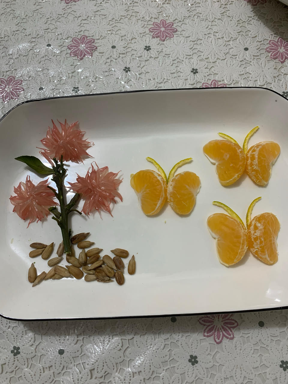 ♥橘子蝴蝶翩翩起舞摆盘