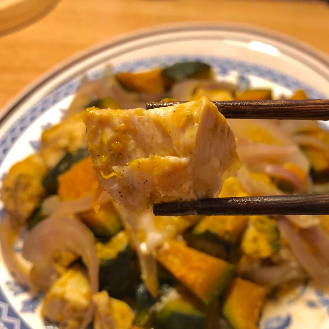 【健康三餐】孜然南瓜蒸鸡胸