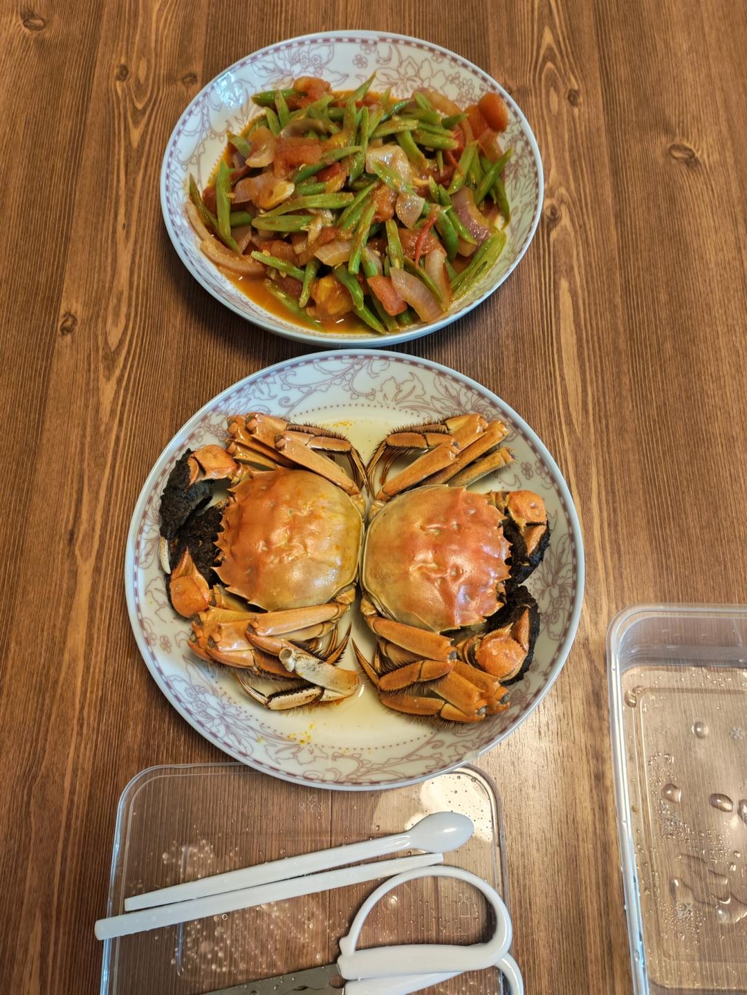 简单的清蒸螃蟹