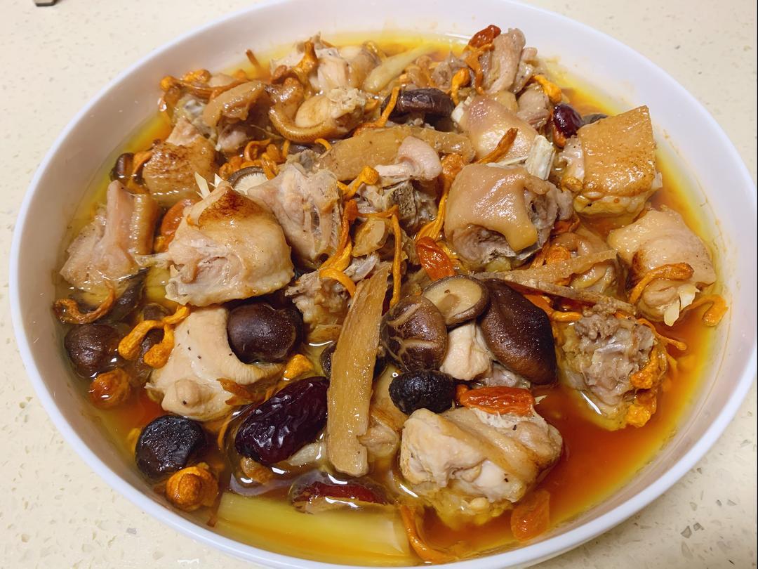 虫草花蒸鸡的做法