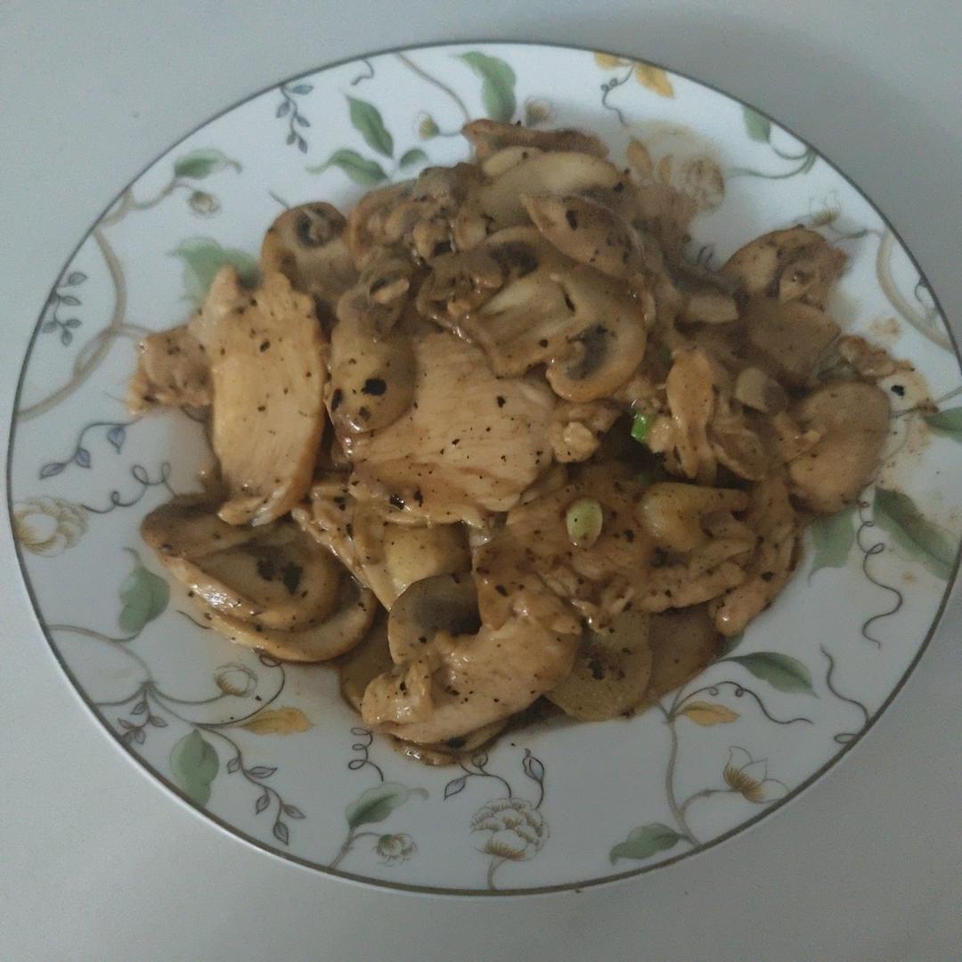 好吃低脂口蘑炒鸡胸肉