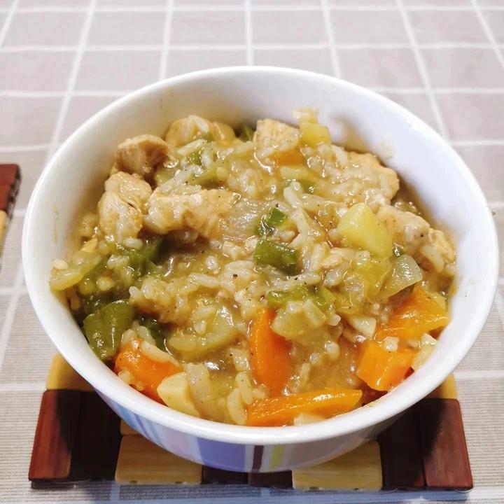 【健康三餐】香喷喷孜然鸡肉闷饭