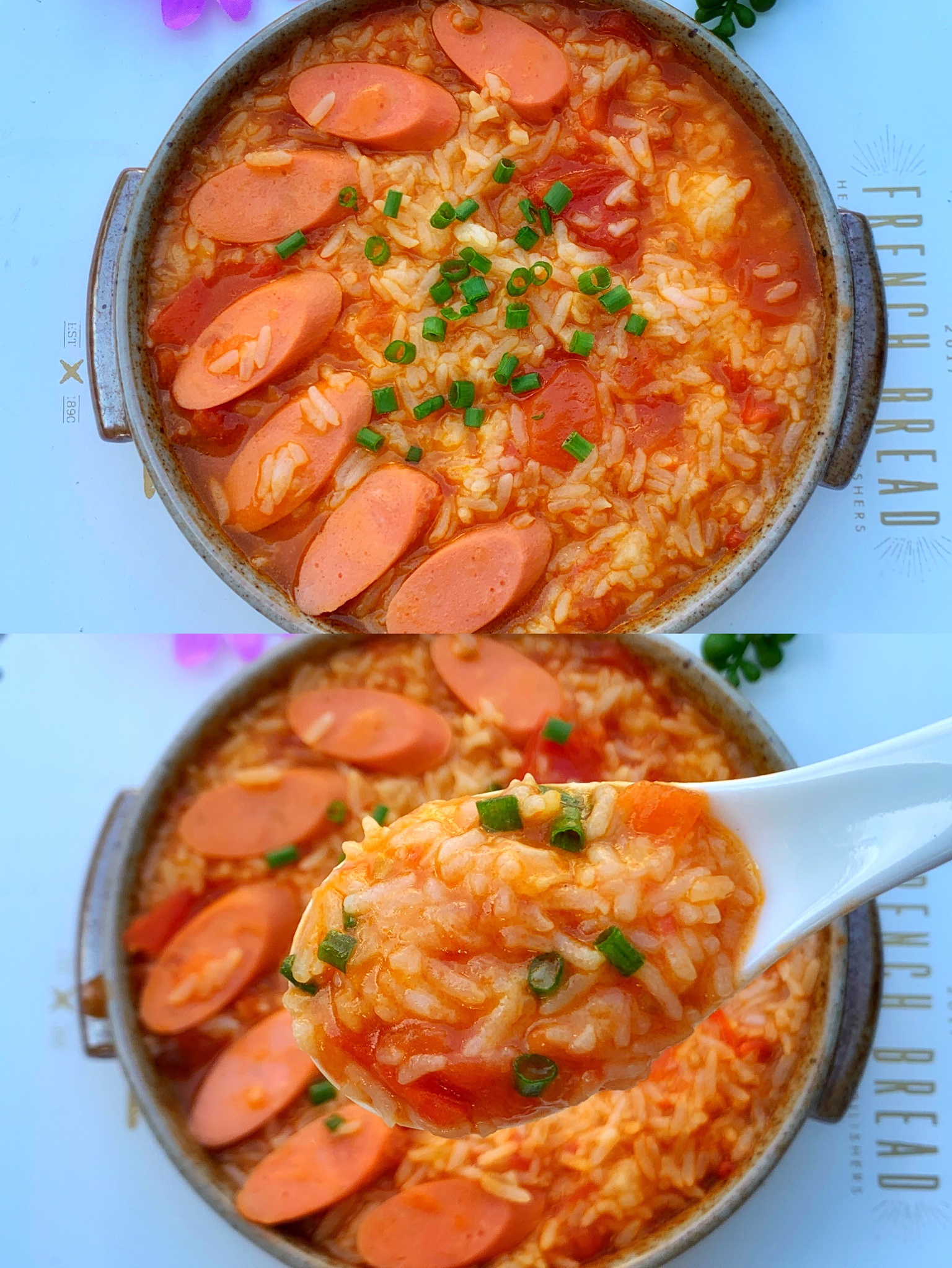 蕃茄浓汤烩饭的做法