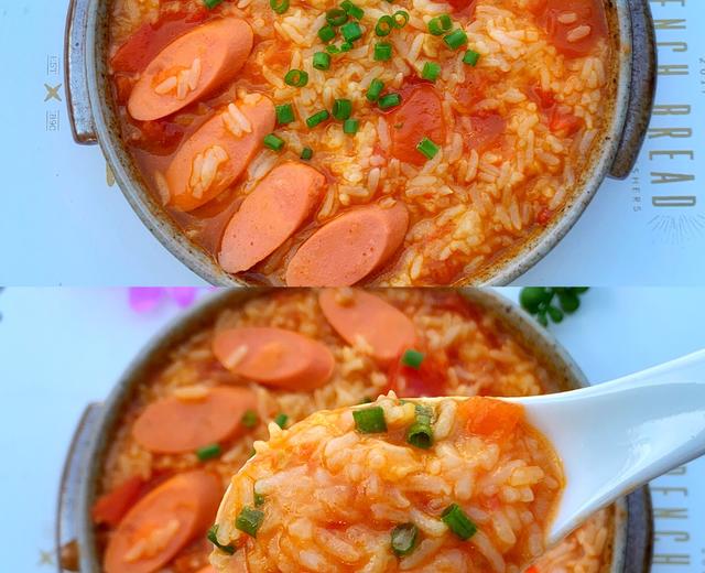 蕃茄浓汤烩饭的做法