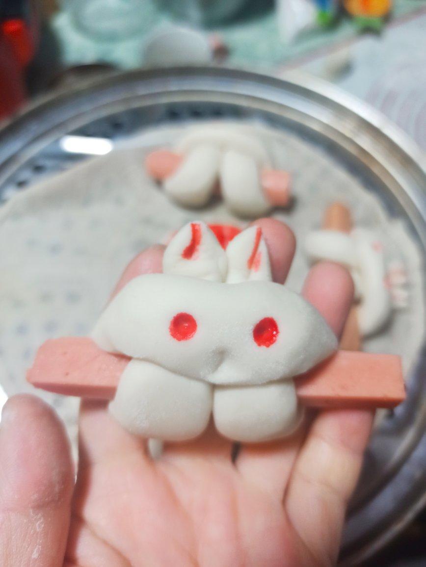 小白兔馒头，造型可爱，孩子的最爱