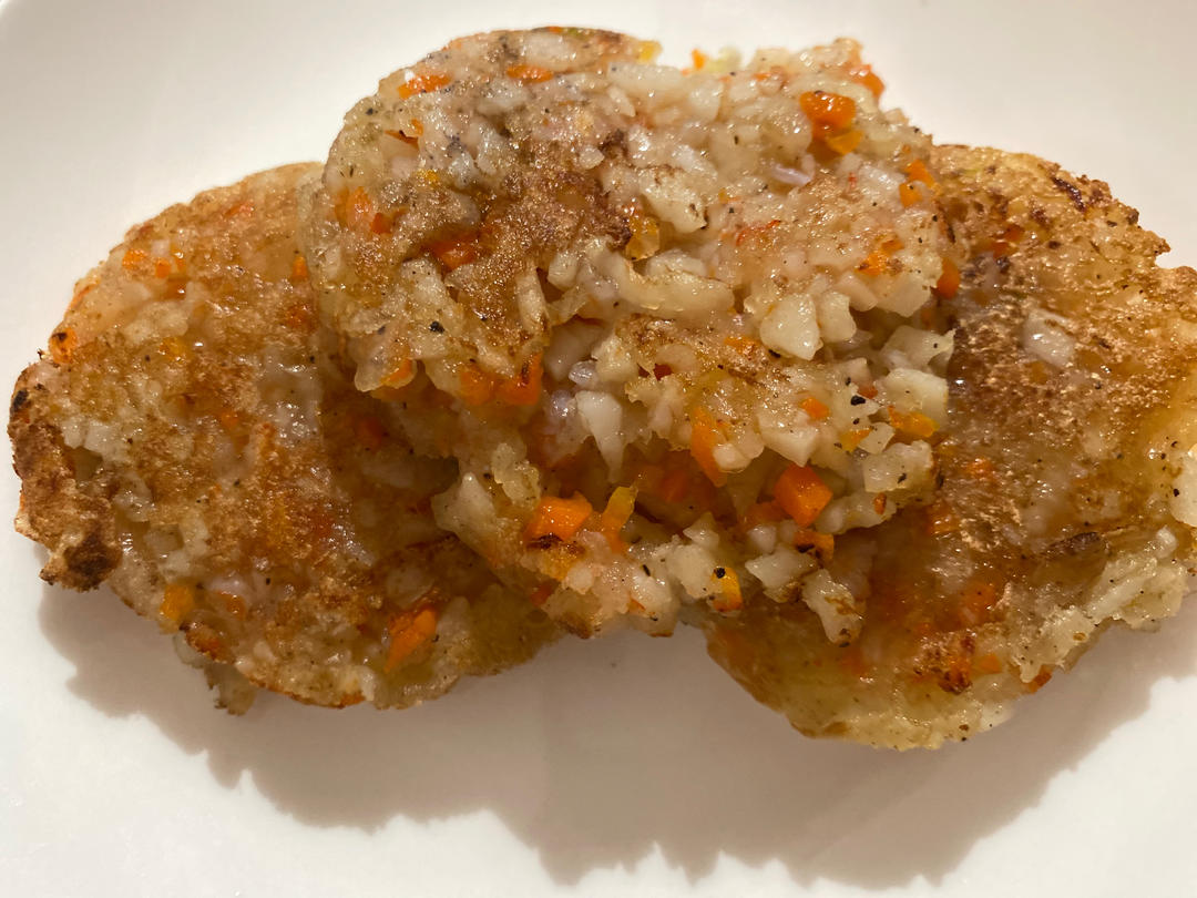 家常菜香煎虾饼