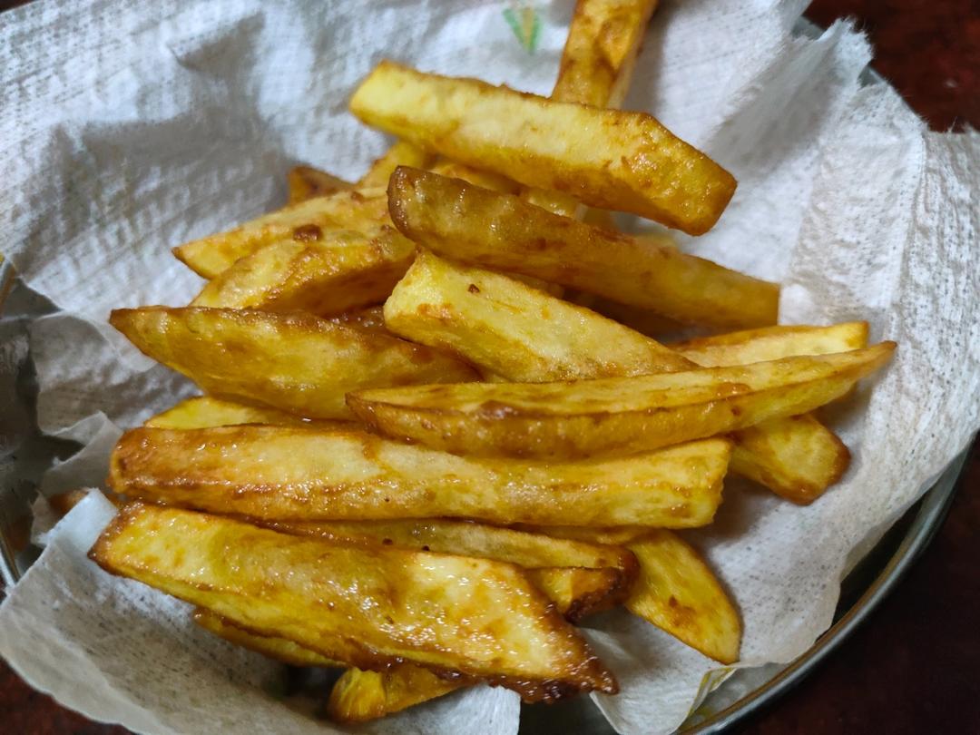 最简单炸薯条，比买的还好吃