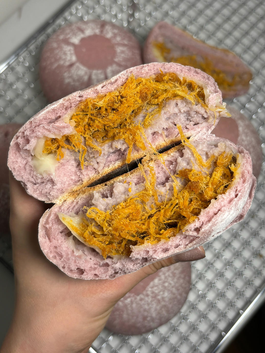 私房爆款❗️巨好吃的芋泥肉松麻薯欧包🔥在家轻松复刻