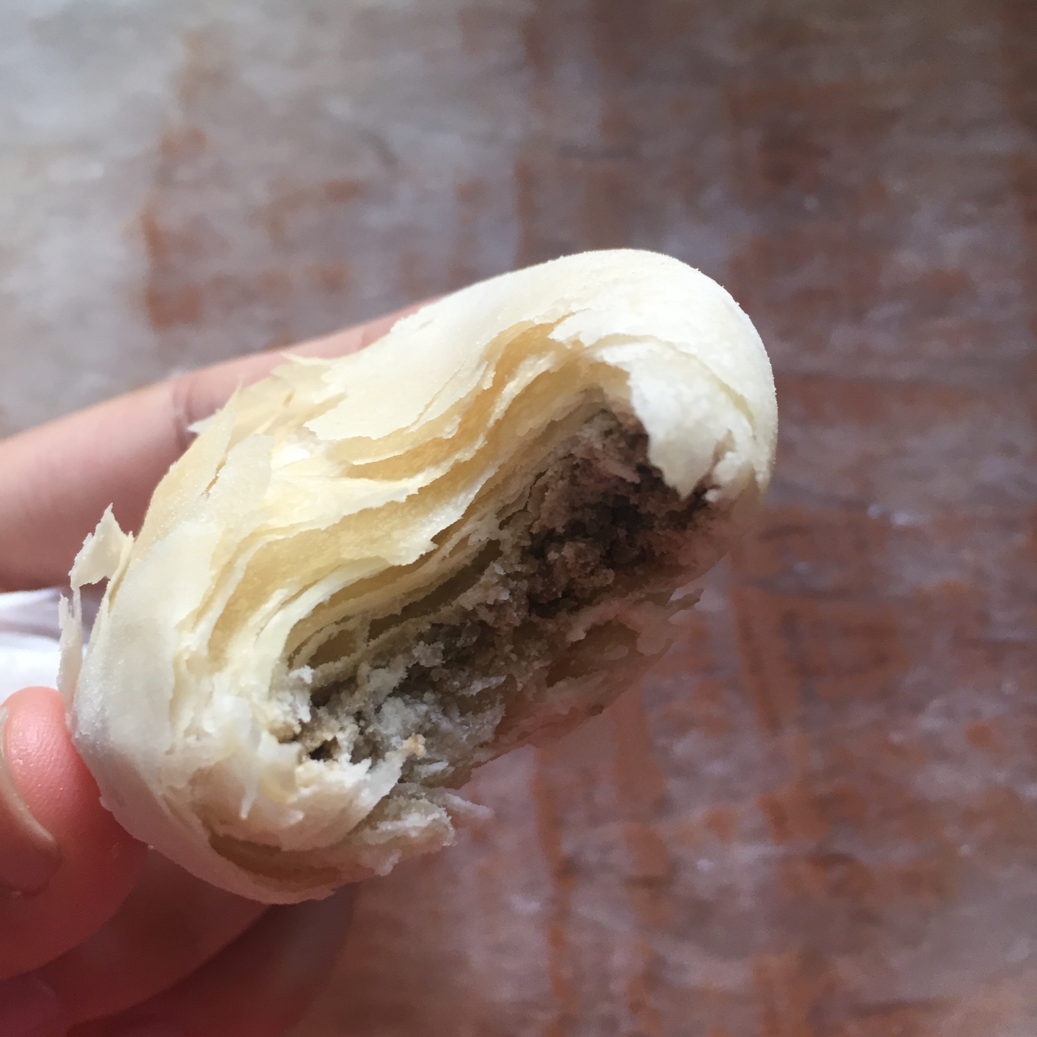 酥皮绿豆饼   酥得掉渣渣