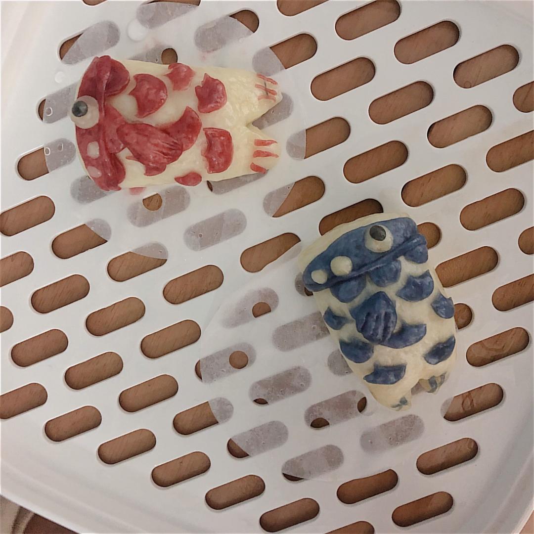 新年幸运锦鲤馒头：仿日本鲤鱼旗