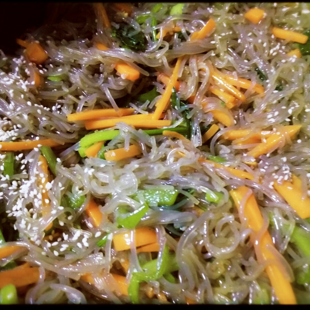 韩式粉丝炒杂菜 Korean Style Glass Noodles with Vegetables