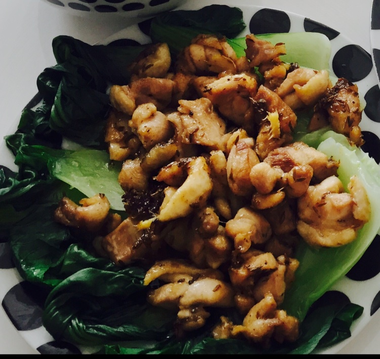 孜然鸡肉粒