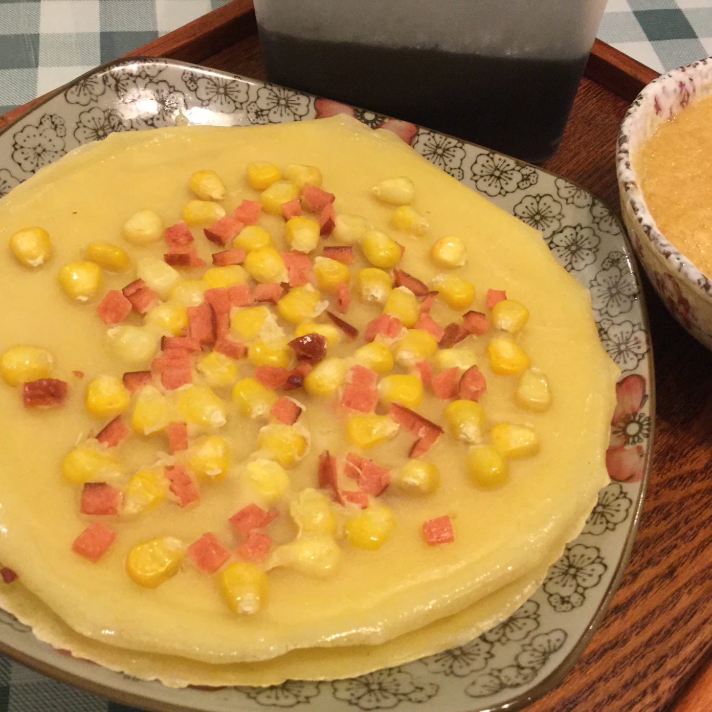 香甜玉米粒饼