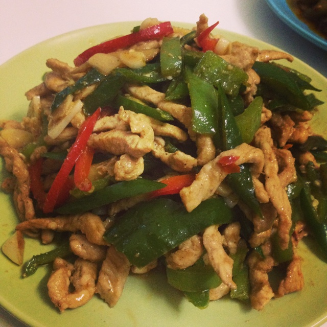 青椒炒肉丝