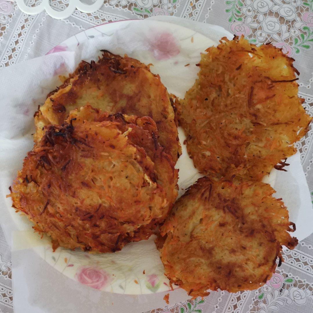 零失败胡萝卜土豆丝饼