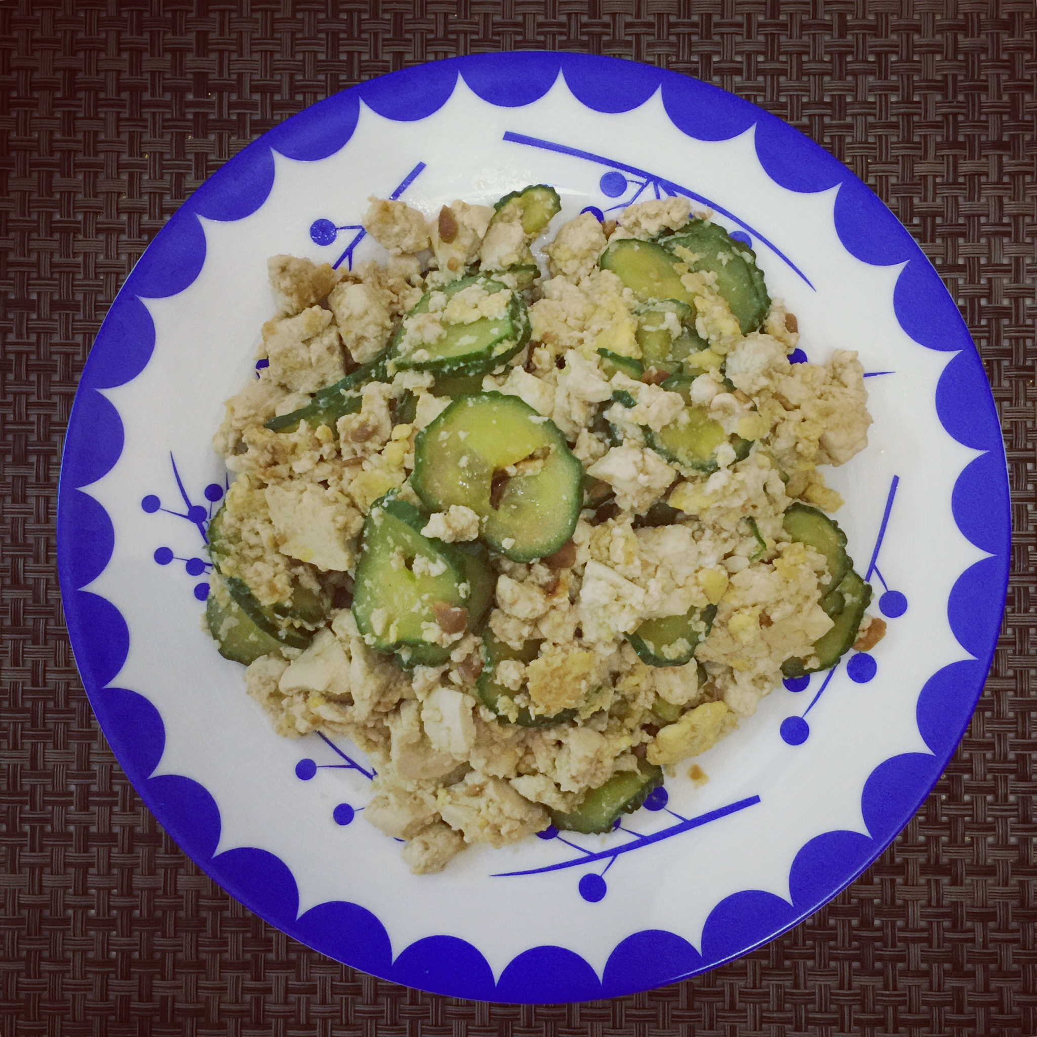 低卡减脂瘦身菜_ 黄瓜鸡蛋炒豆腐