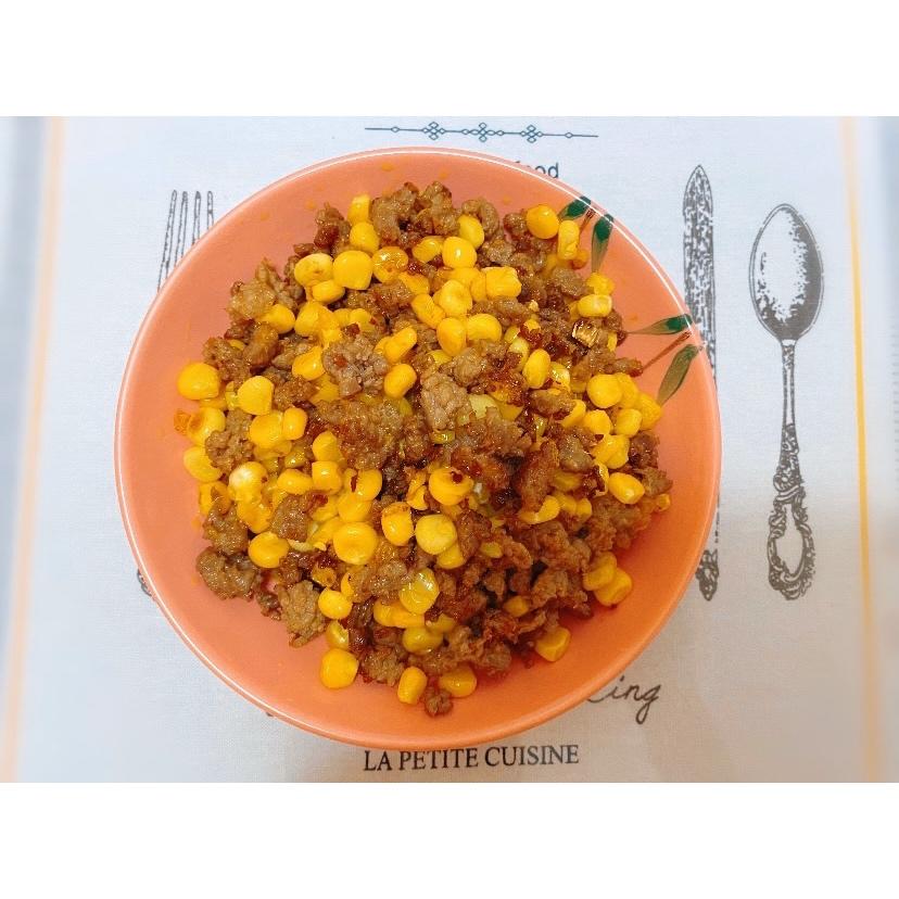 玉米粒炒肉末