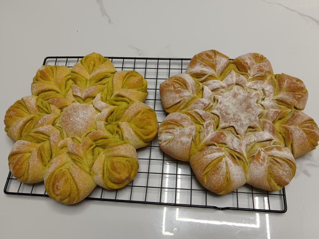 抹茶奶酥雪花面包
