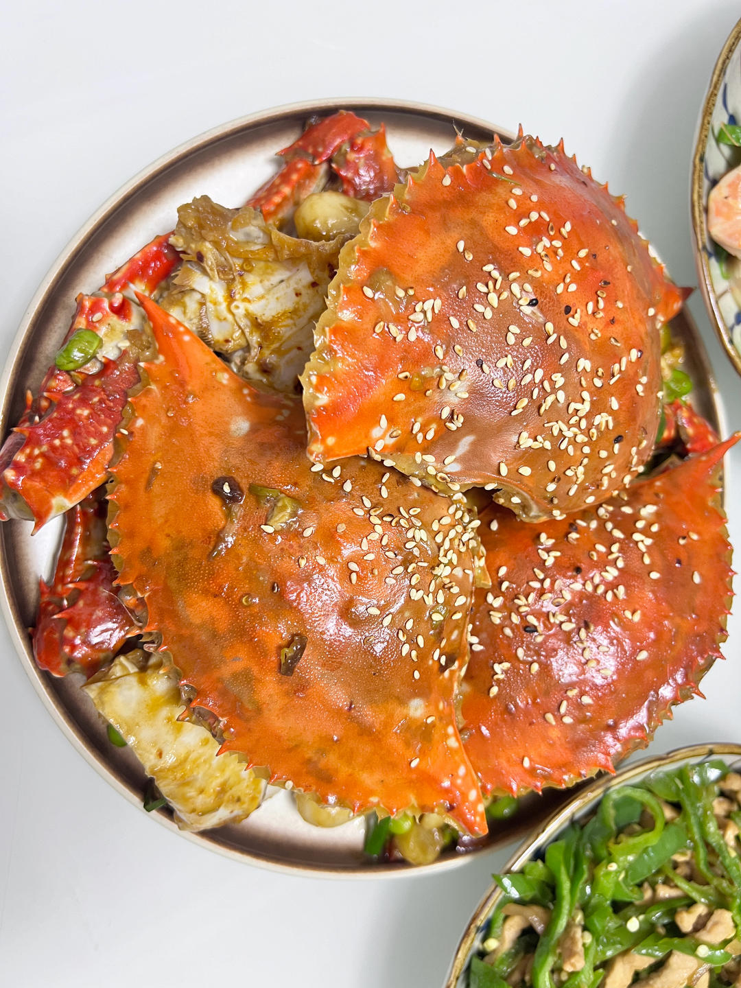 梭子蟹毛豆炒年糕