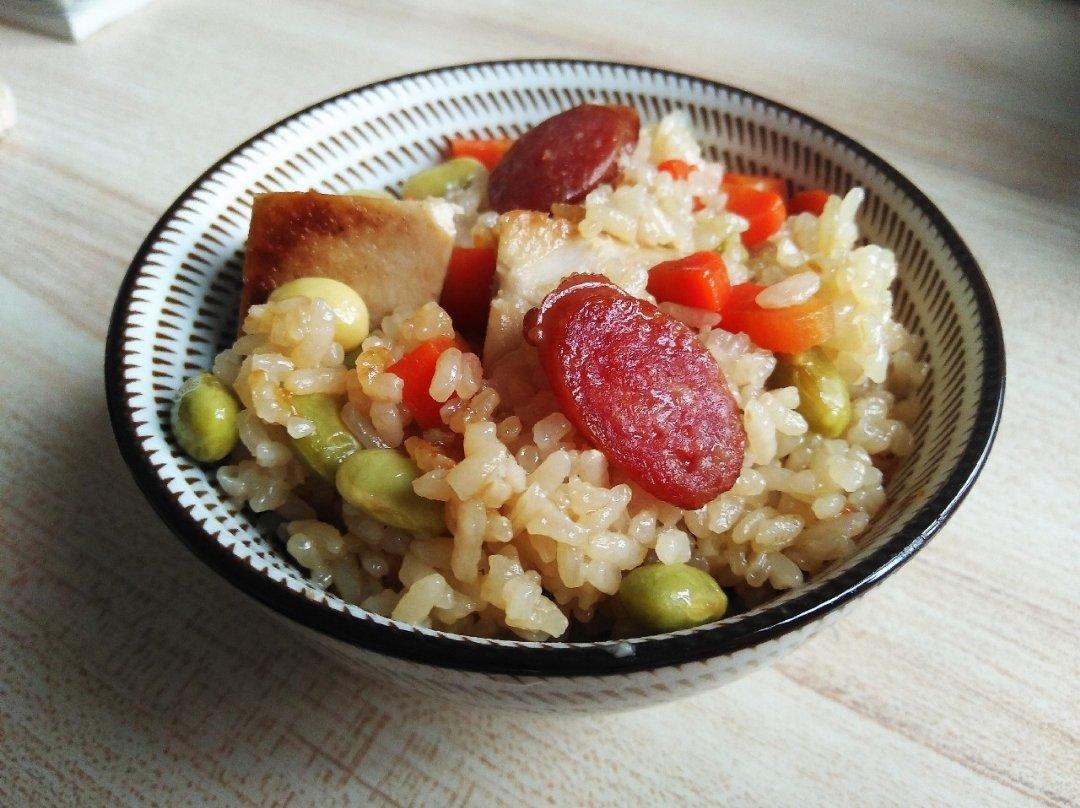 电饭锅版香菇腊肠饭