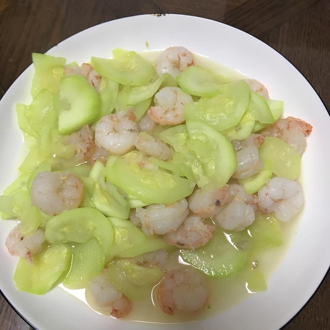 西葫芦炒虾仁