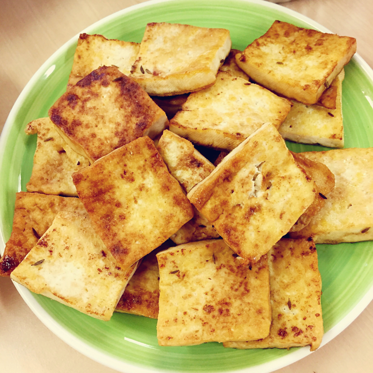 香煎豆腐--家常豆腐