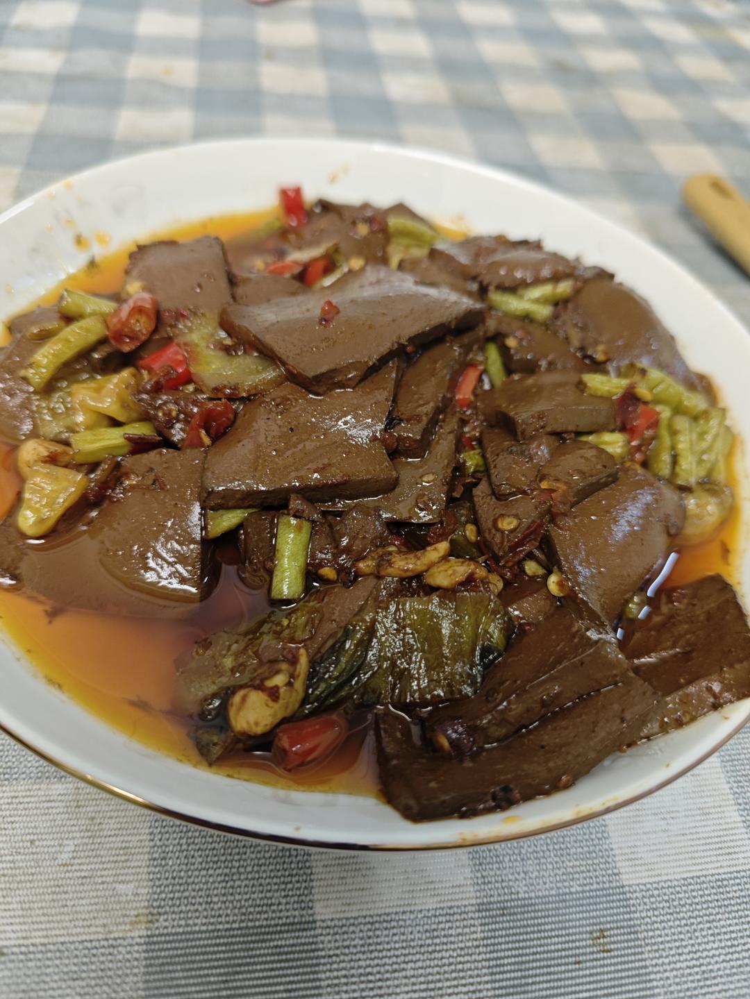 家常溜血旺