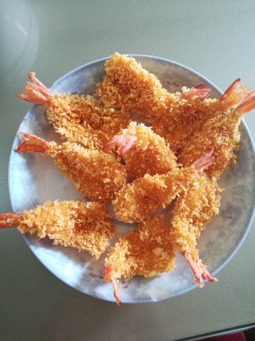 a0000吴洪霞做的面包糠炸虾