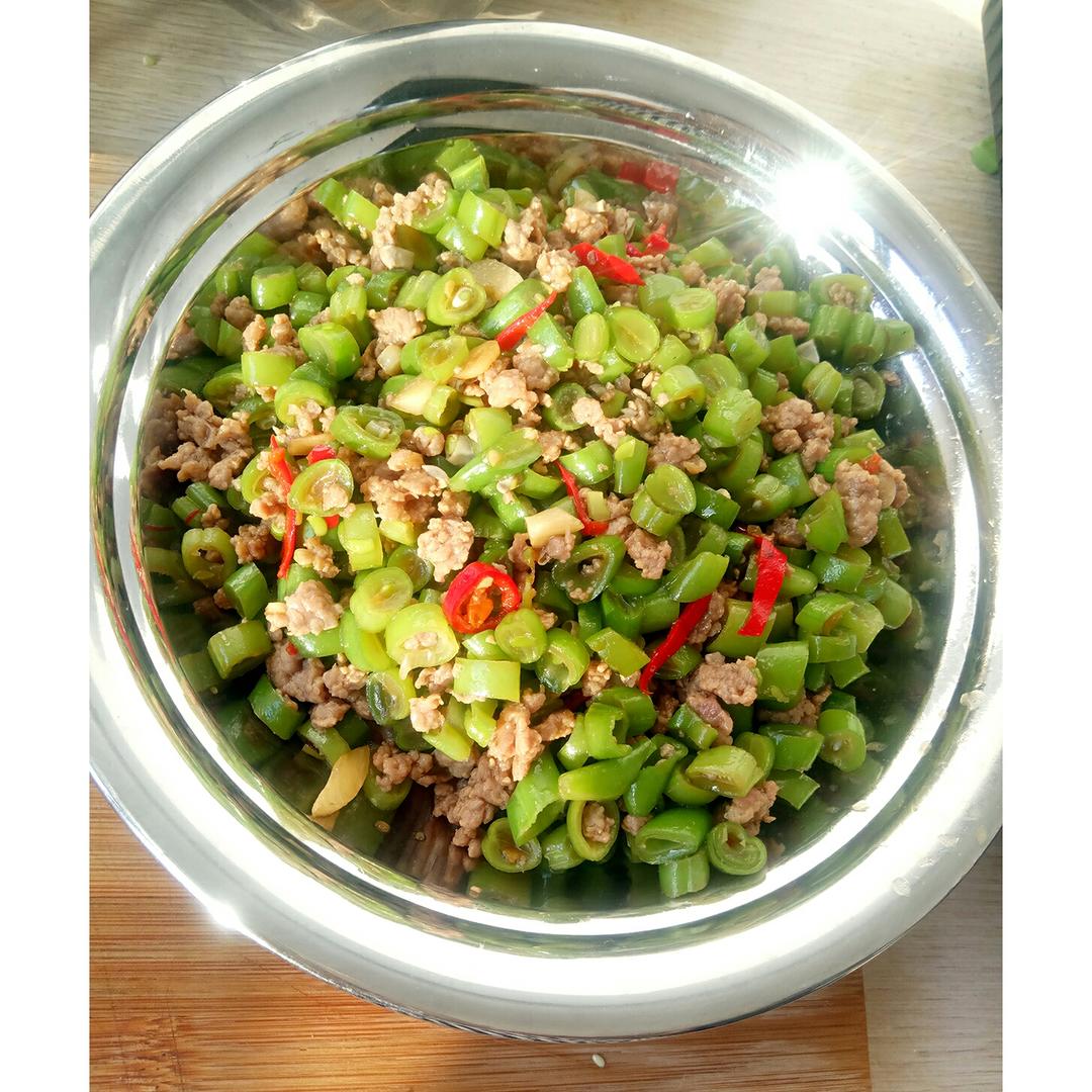 肉沫豆角下饭菜