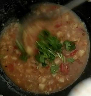 养胃解酒主食-西红柿拌汤的做法 步骤16