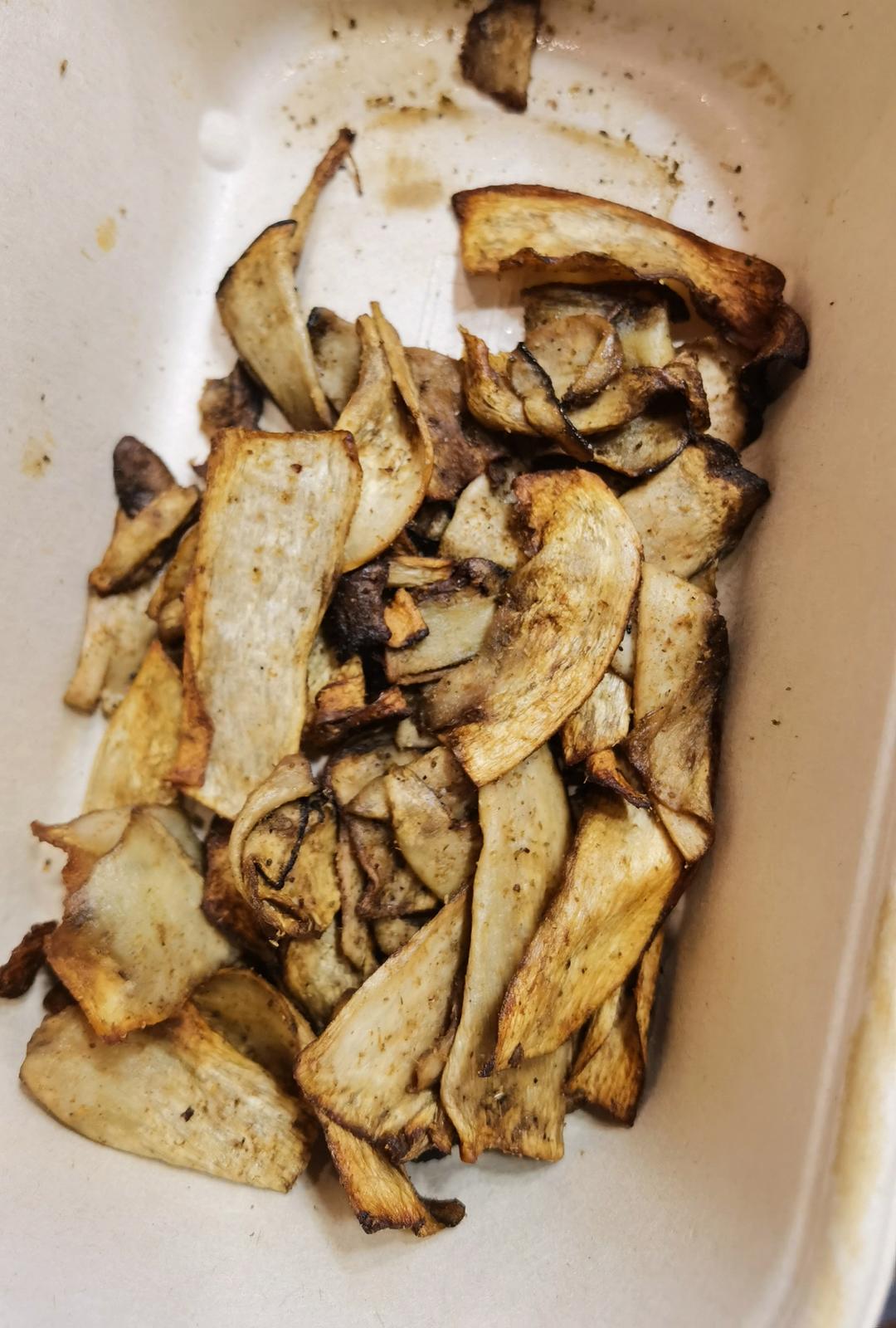 素食天天想吃的空气炸锅杏鲍菇