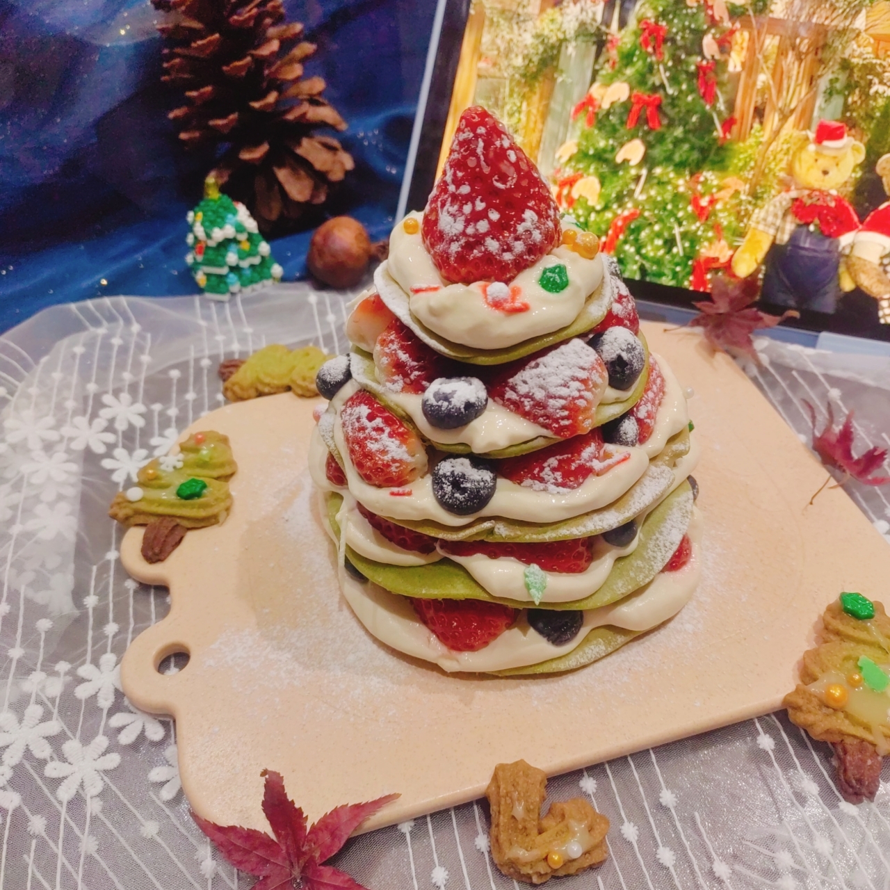 快手抹茶松饼之圣诞水果塔