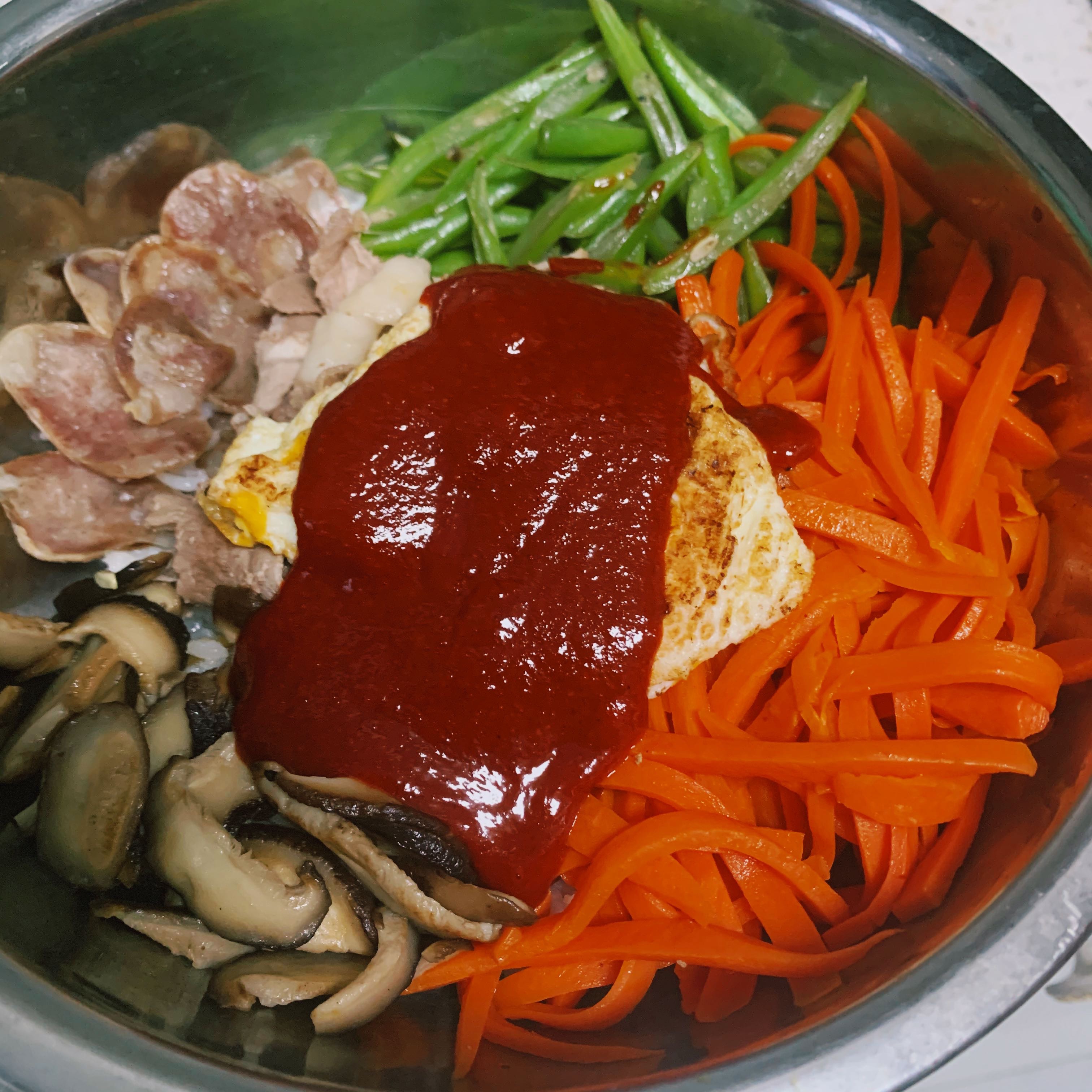简易版韩式拌饭的做法 步骤5