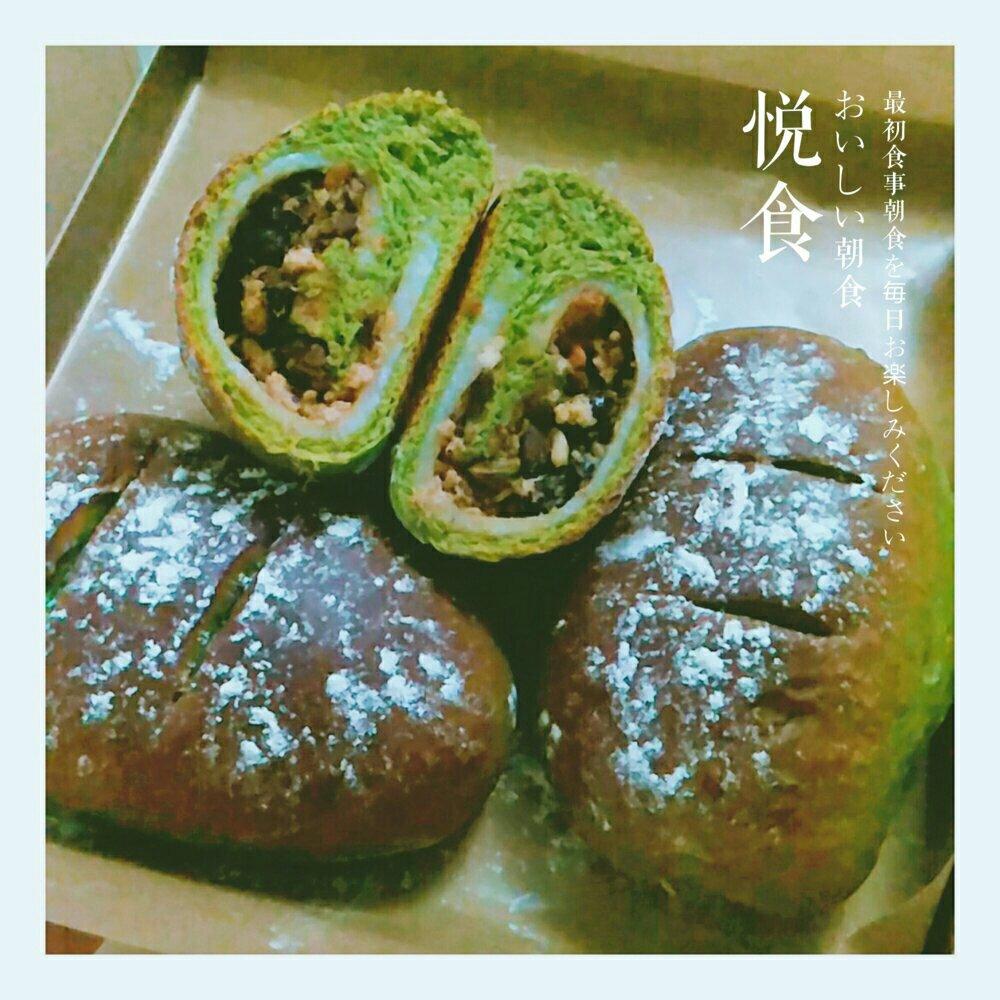 抹茶麻薯红豆软欧包