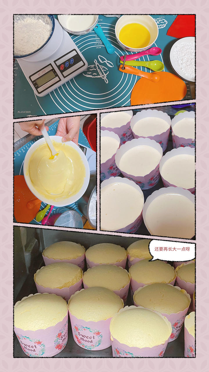 纸杯蛋糕 8寸戚风蛋糕的量