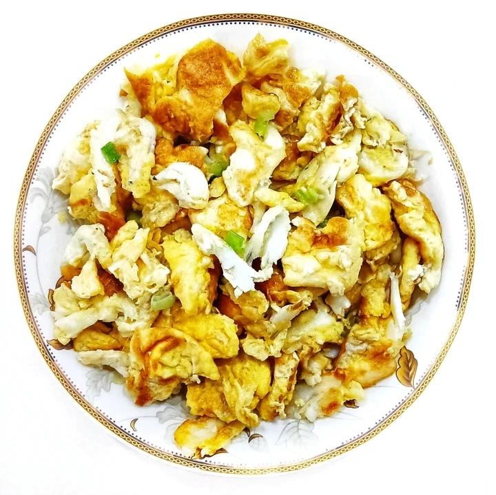 无出水银鱼炒蛋