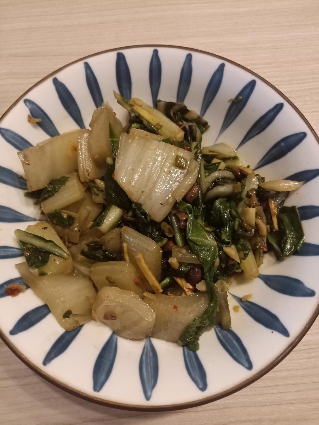 豆豉炒牛皮菜