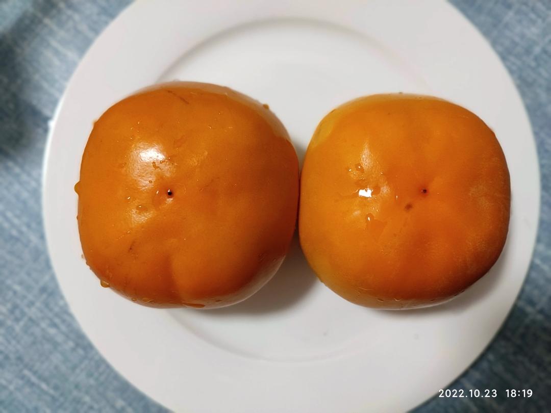 秋天脆柿子甜柿子~揽柿子懒柿子~不涩滴大柿子