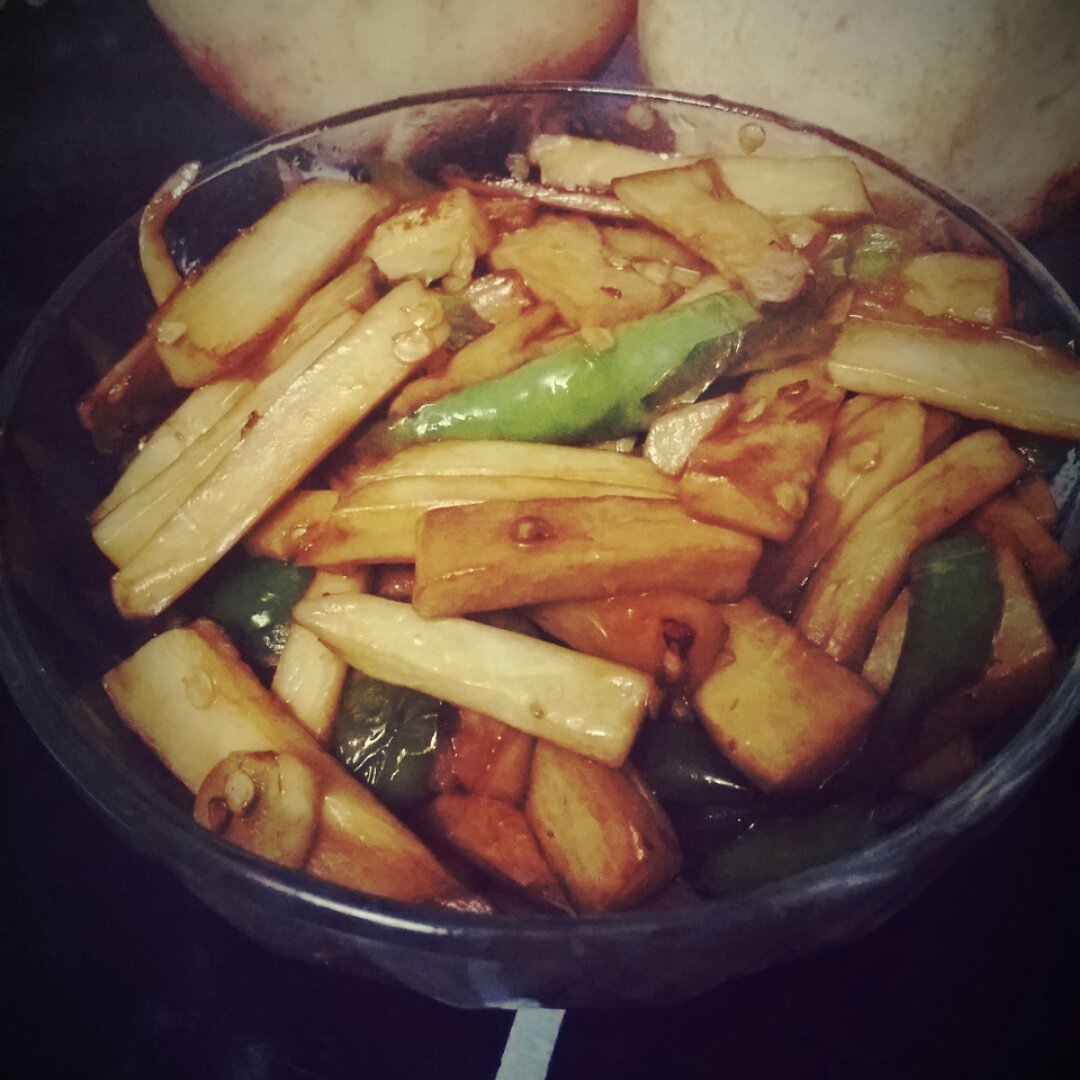 青椒素炒杏鲍菇