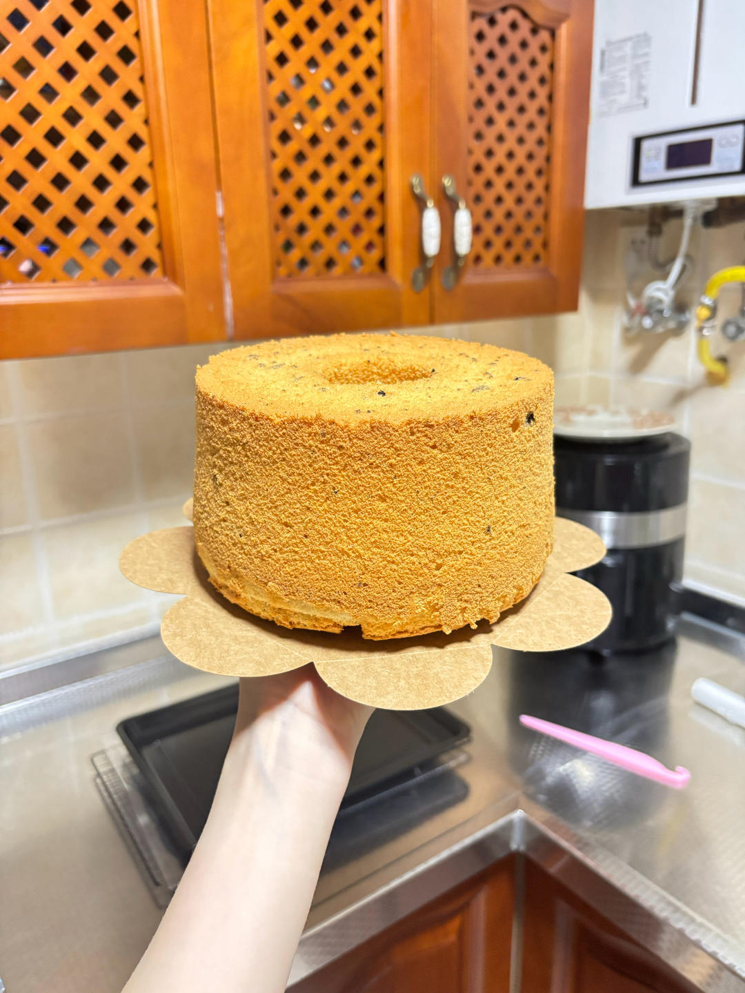 快手酸奶中空戚风（17cm浅井加高中空戚风）