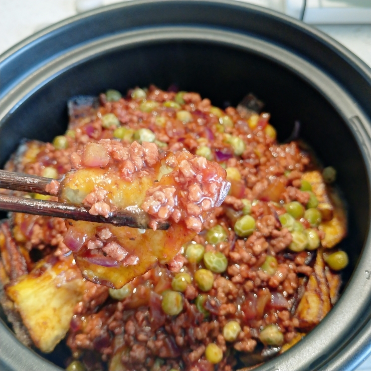 肉沫茄子煲的做法