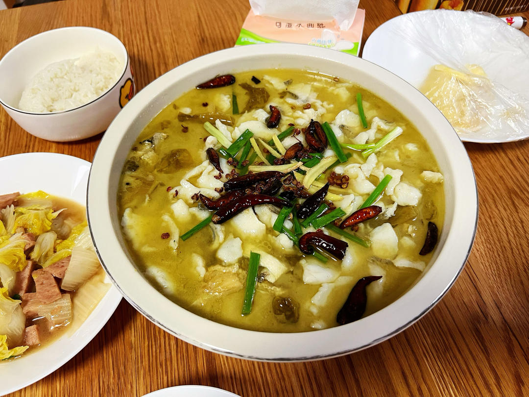 太好吃了🐟 酸菜鱼（鲈鱼版）鲜嫩多汁