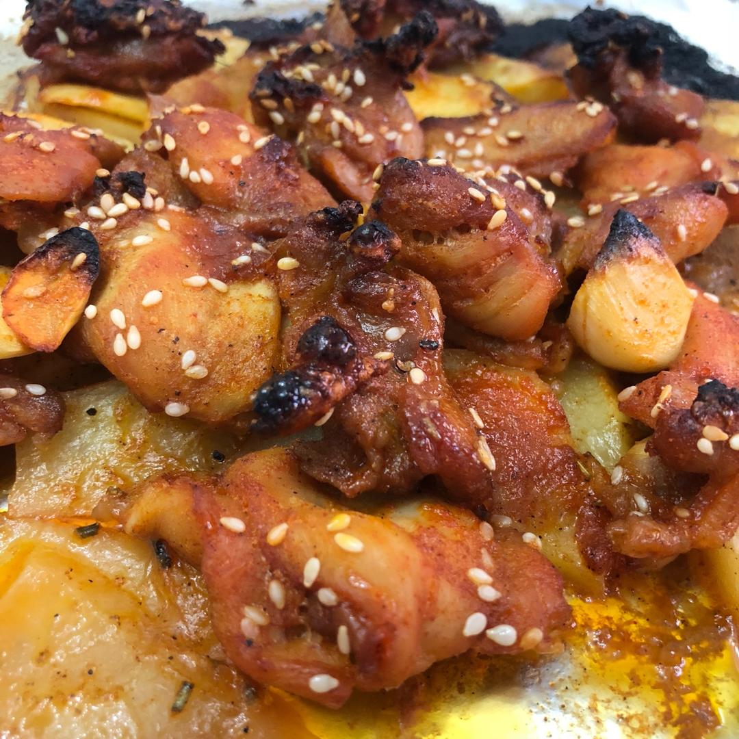 新奥尔良烤鸡腿土豆