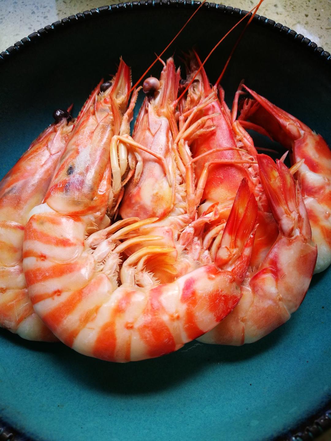 作品 矜子易做的午餐2017年8月22日 收到立马下锅 白灼竹节虾 香煎