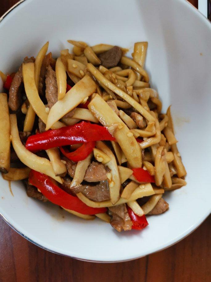 青椒肉炒杏鲍菇