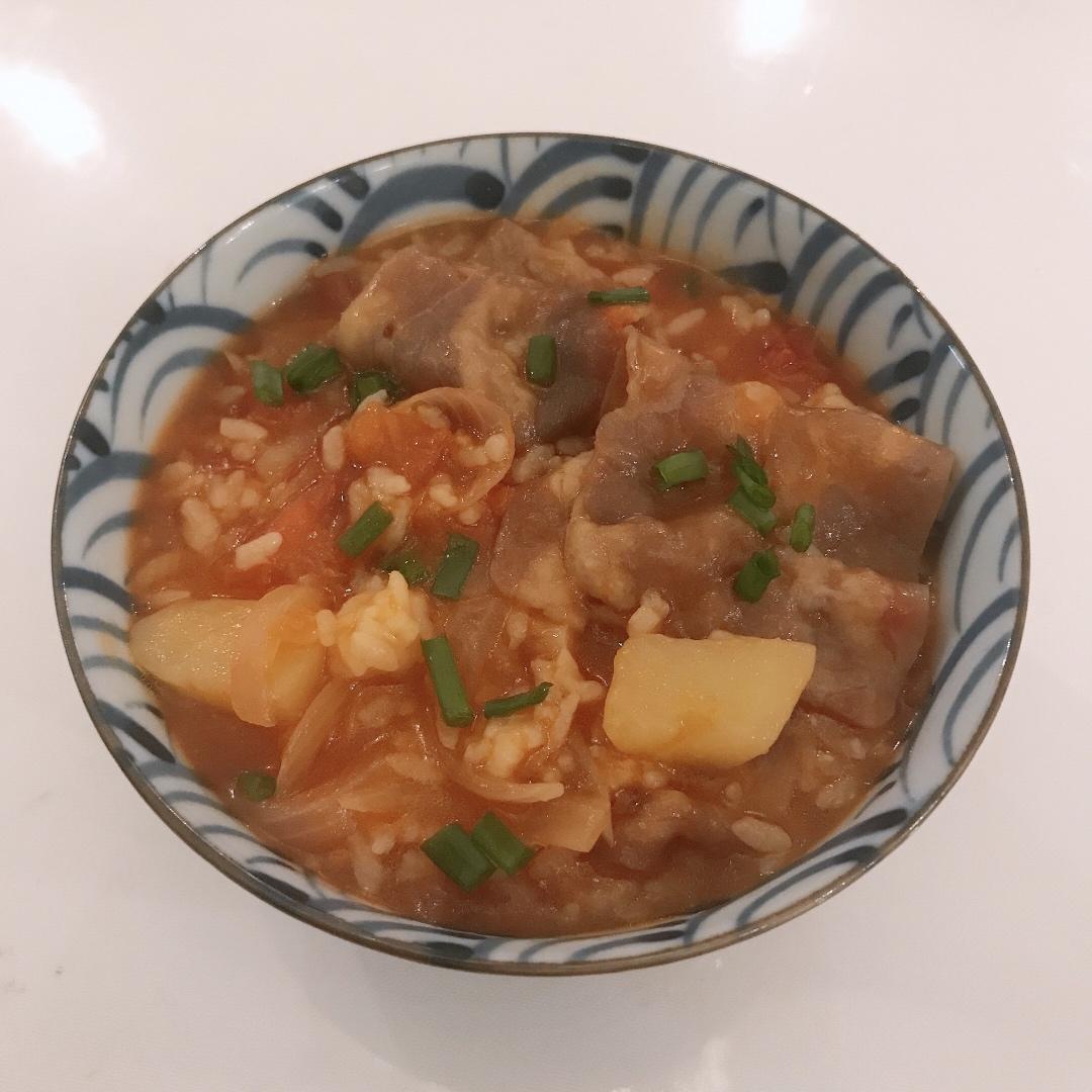 番茄土豆肥牛烩饭