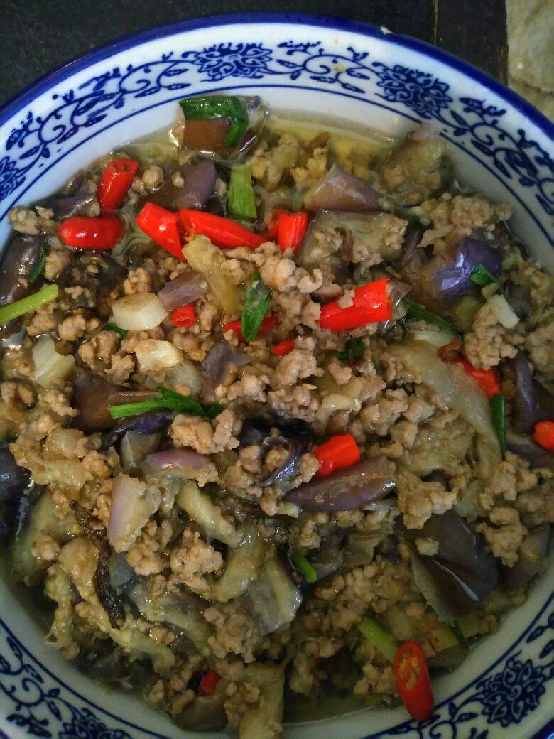 红烧肉沫茄子
