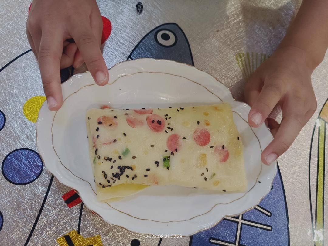 简单快手蔬菜鸡蛋煎饼