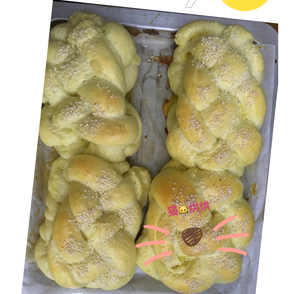 酸奶辫子面包（一次发酵）